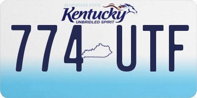 KY license plate 774UTF