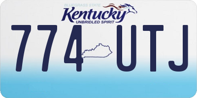 KY license plate 774UTJ