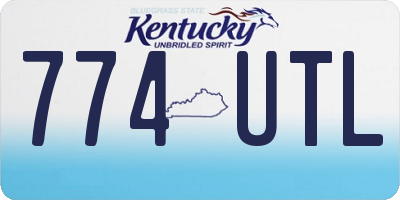 KY license plate 774UTL