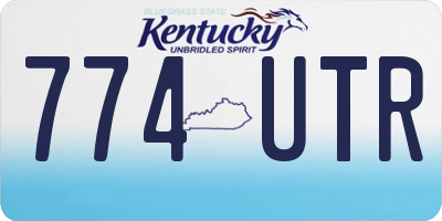 KY license plate 774UTR