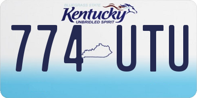 KY license plate 774UTU