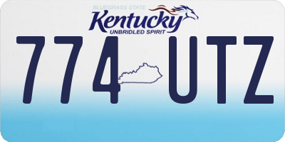 KY license plate 774UTZ