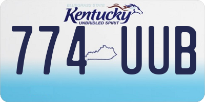 KY license plate 774UUB