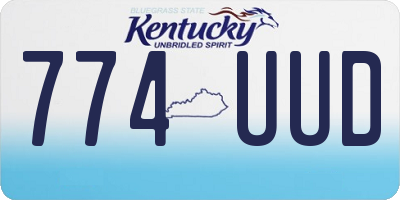 KY license plate 774UUD