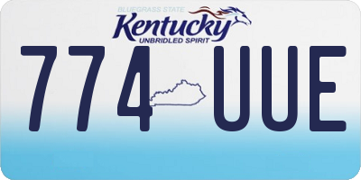 KY license plate 774UUE
