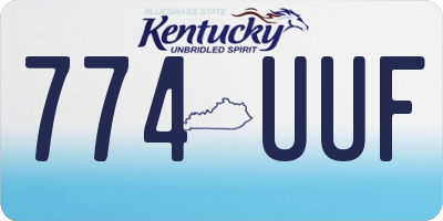 KY license plate 774UUF