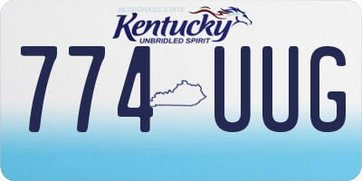 KY license plate 774UUG