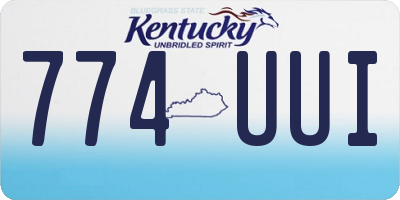 KY license plate 774UUI