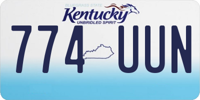 KY license plate 774UUN