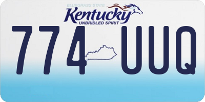 KY license plate 774UUQ