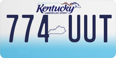 KY license plate 774UUT