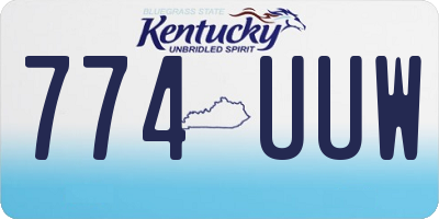 KY license plate 774UUW