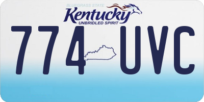 KY license plate 774UVC