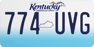 KY license plate 774UVG