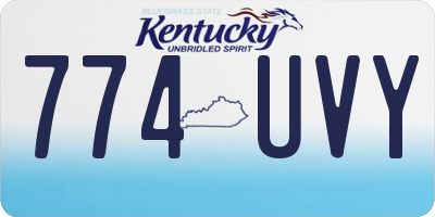 KY license plate 774UVY