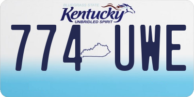KY license plate 774UWE