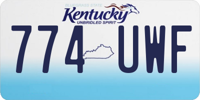KY license plate 774UWF