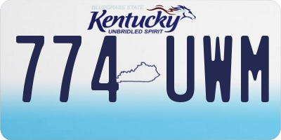 KY license plate 774UWM