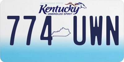 KY license plate 774UWN