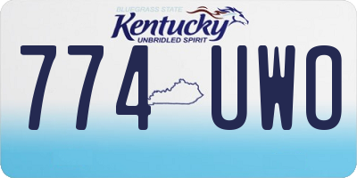 KY license plate 774UWO