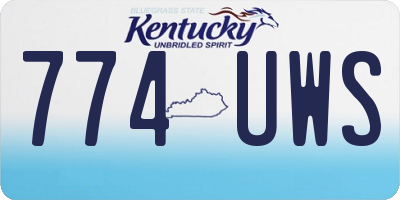 KY license plate 774UWS
