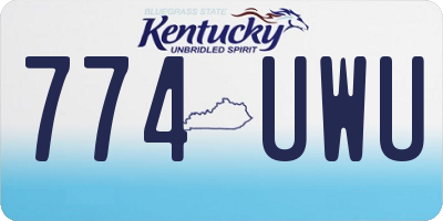 KY license plate 774UWU