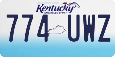 KY license plate 774UWZ