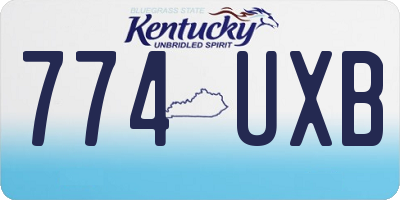KY license plate 774UXB