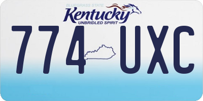 KY license plate 774UXC