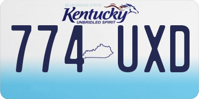 KY license plate 774UXD