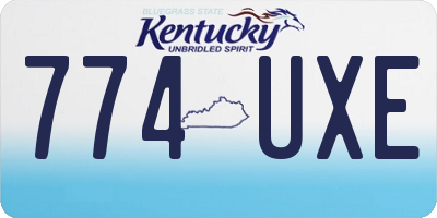 KY license plate 774UXE