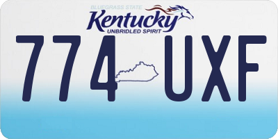KY license plate 774UXF