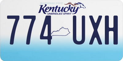KY license plate 774UXH
