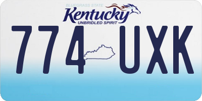 KY license plate 774UXK