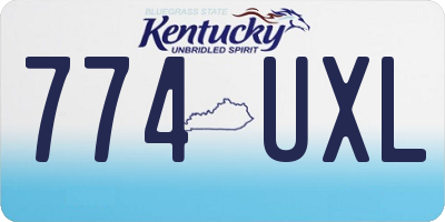KY license plate 774UXL