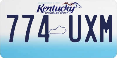 KY license plate 774UXM