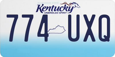 KY license plate 774UXQ