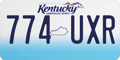 KY license plate 774UXR