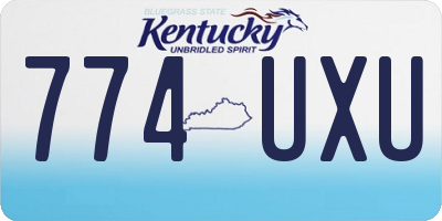 KY license plate 774UXU