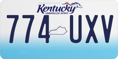 KY license plate 774UXV
