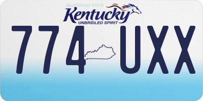 KY license plate 774UXX