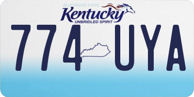 KY license plate 774UYA