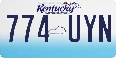 KY license plate 774UYN
