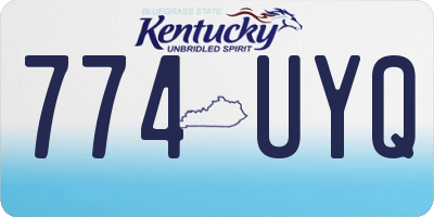 KY license plate 774UYQ