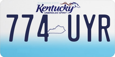 KY license plate 774UYR
