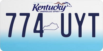 KY license plate 774UYT
