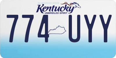 KY license plate 774UYY