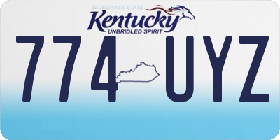 KY license plate 774UYZ