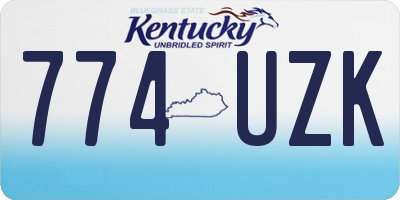 KY license plate 774UZK