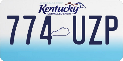 KY license plate 774UZP